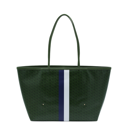 Racer Coated Canvas Tote - Green