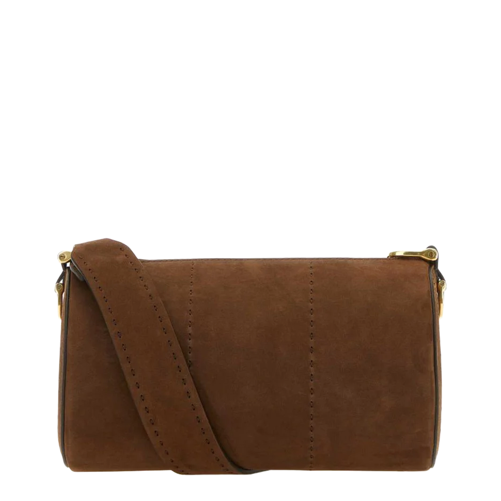Brown Nabuk Small Crossbody Bag