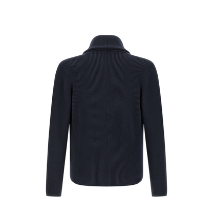 Men's Shawl Collar Cardigan Navy Blue