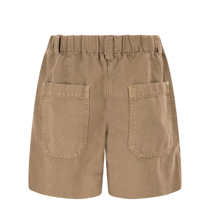 Cotton and linen shorts with jewellery