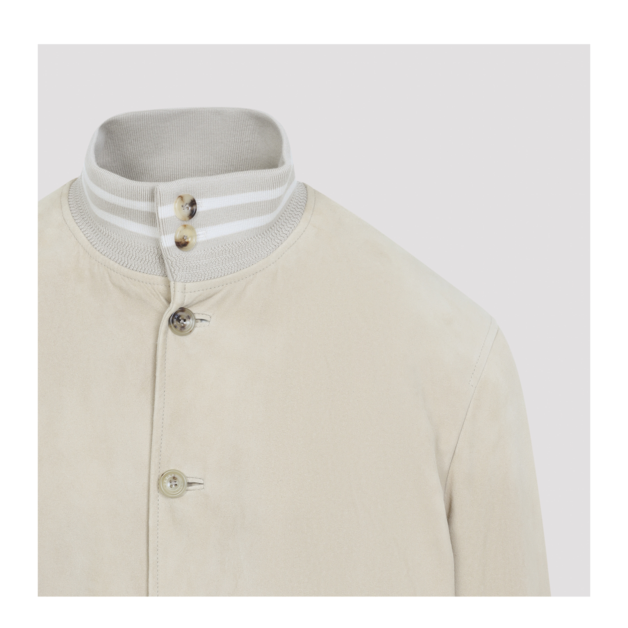 MAYFEYR - RALPH LAUREN PURPLE LABEL - Champagne Suede Bomber Jacket - 790P17574001CHAMPAGNE