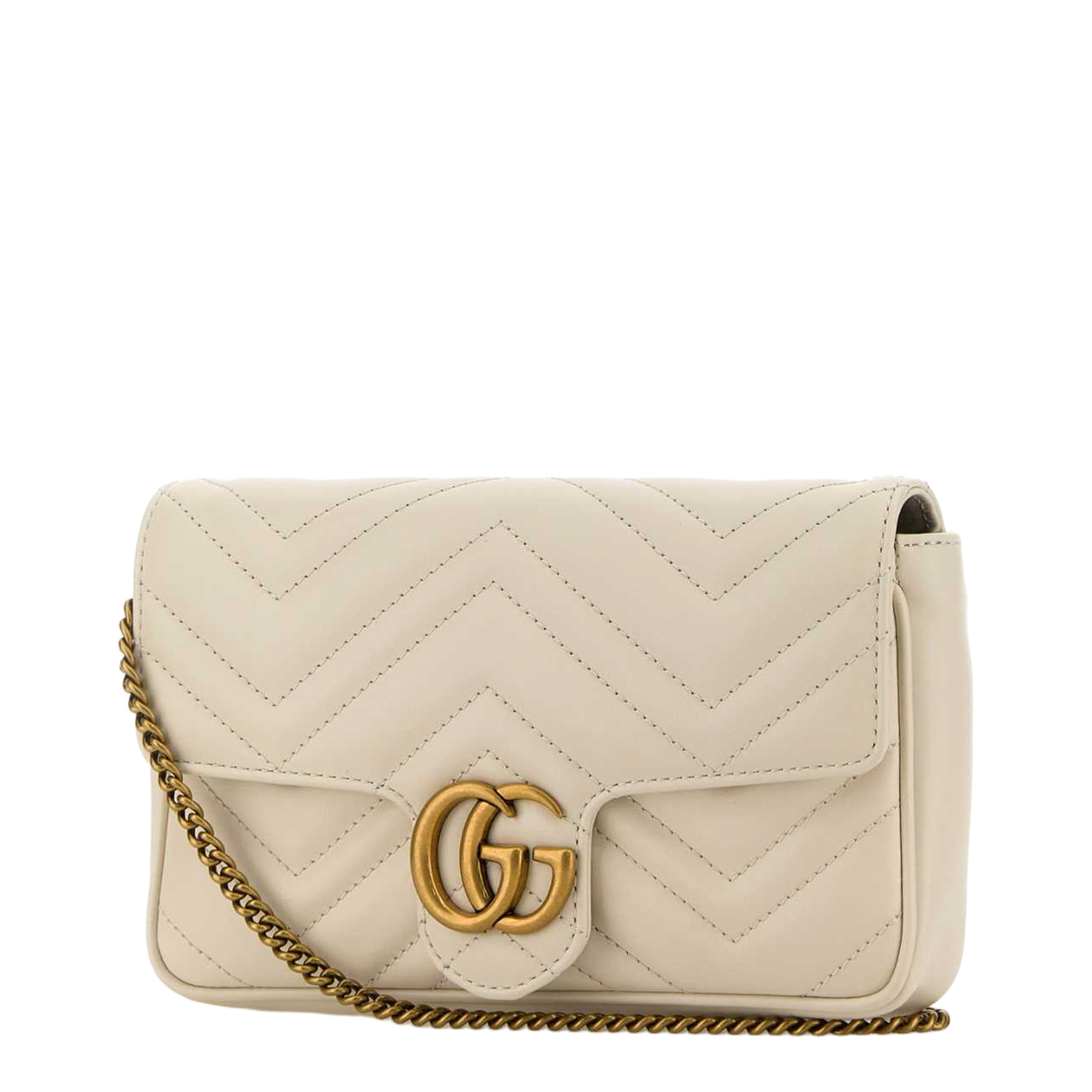 GG Marmont Canvas Shoulder Bag - Beige