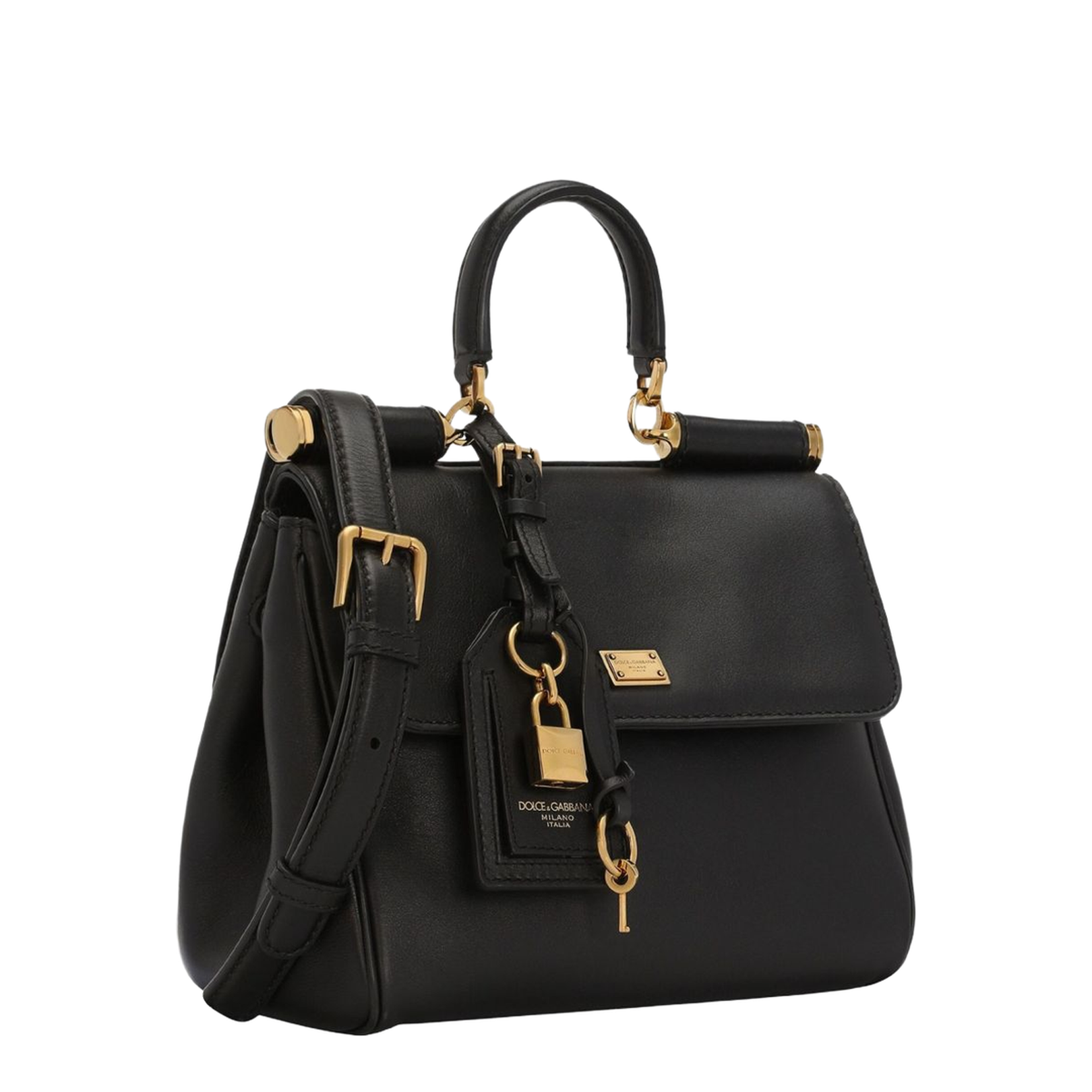 My Sicily handbag in plongé calfskin in Black