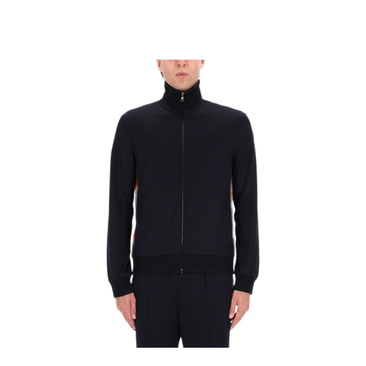 Blue Full Zip Jacket With Zip Closure