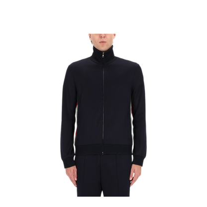 Blue Full Zip Jacket With Zip Closure