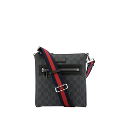 GG Supreme Flat Messenger bag, Silver Hardware