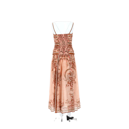 Aster Scarf Print Midi Dress
