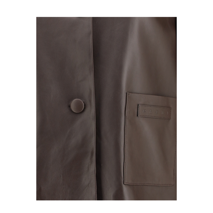 MAYFEYR - Marni - Leather Jacket With Shearling Collar - GIMX0314QUULA73600M75