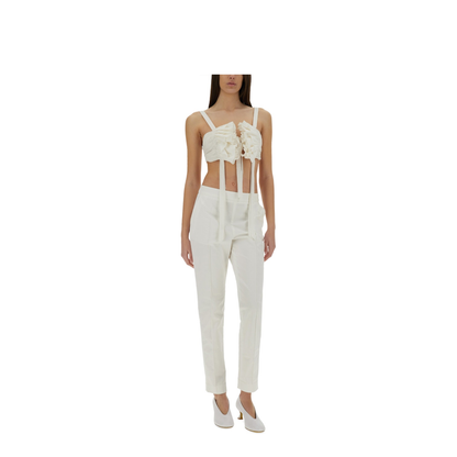 Cotton and Silk Voile Crop Top