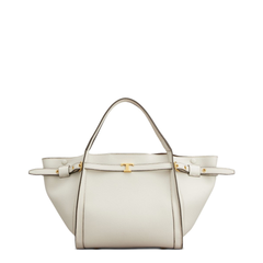 T Timeless Medium Calf Leather Tote - White