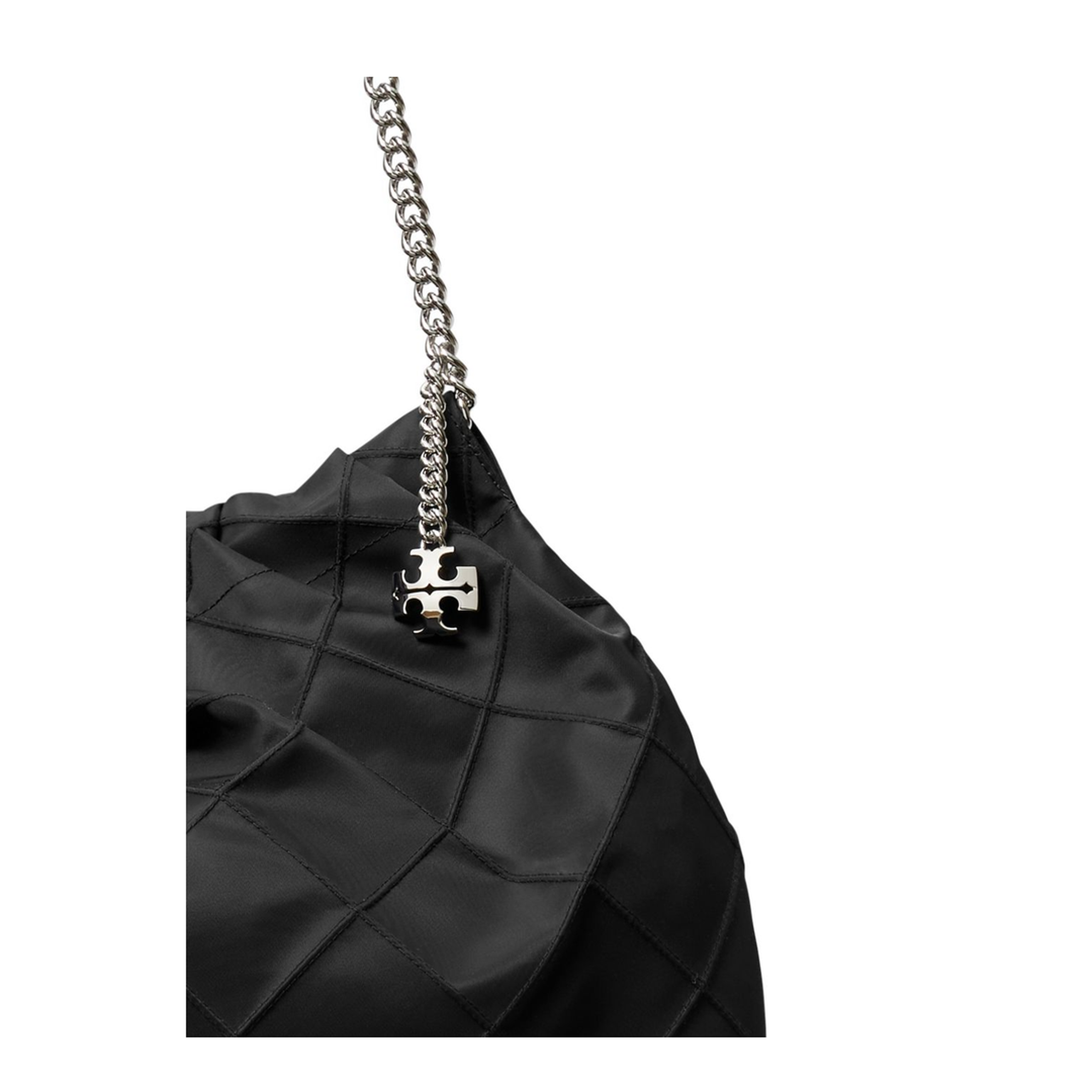 Fleming Nylon Hobo Bag - Black
