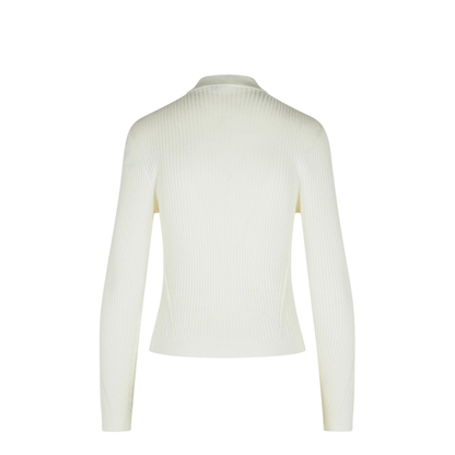 White Viscose Blend Sweater