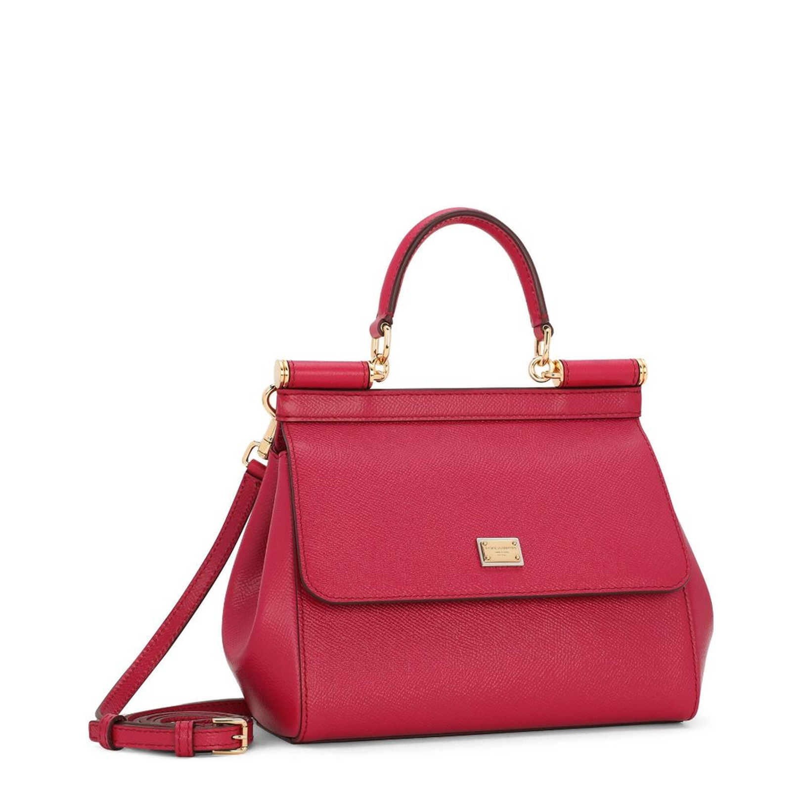 Medium Sicily Handbag in Fuchsia