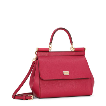Medium Sicily Handbag in Fuchsia