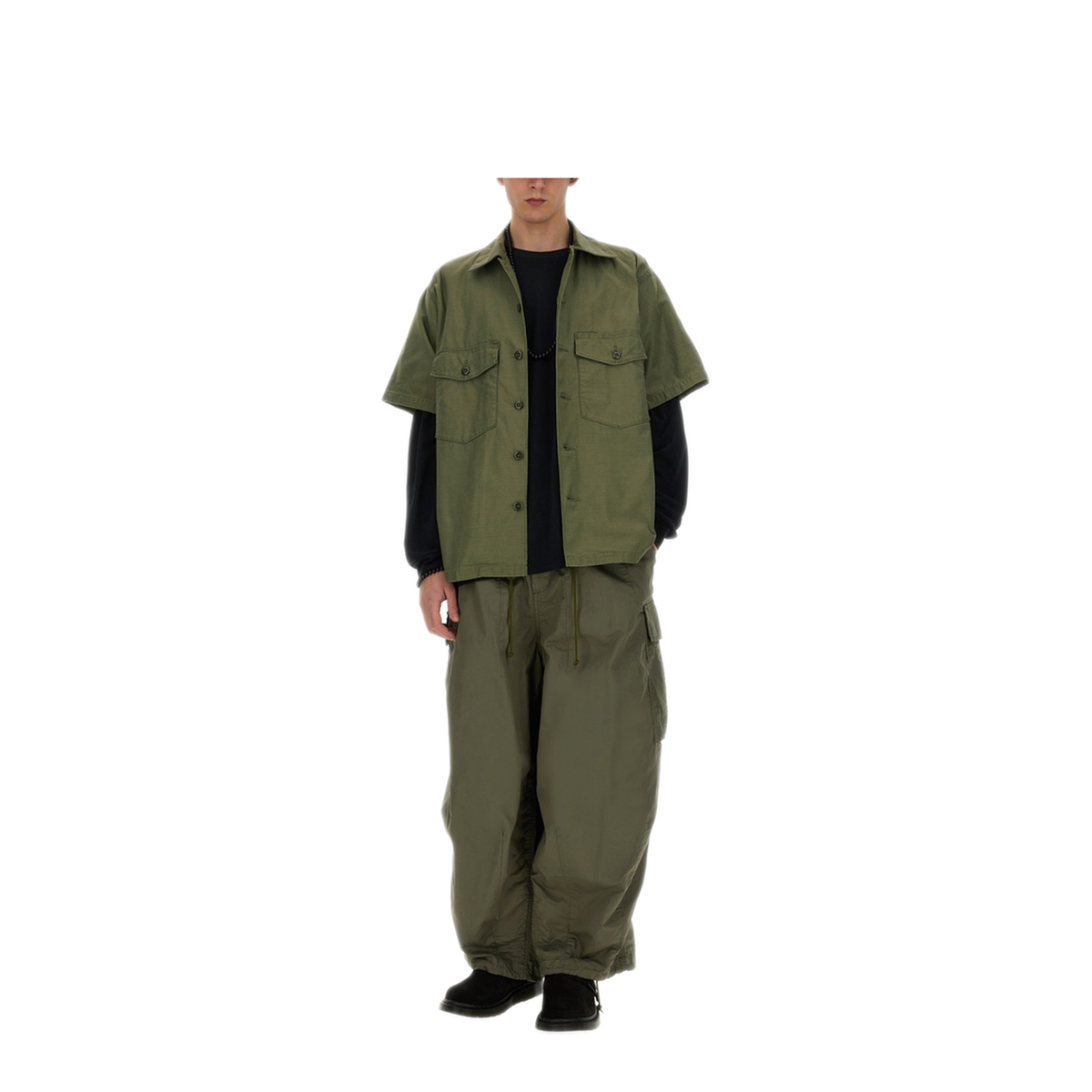 MAYFEYR - Needles - Cotton Shirt - OT215AOLIVE