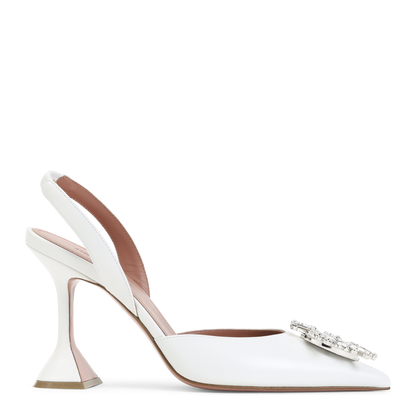 MAYFEYR - Amina Muaddi - Begum Nappa Slingback - C9S332553BEGWHITE