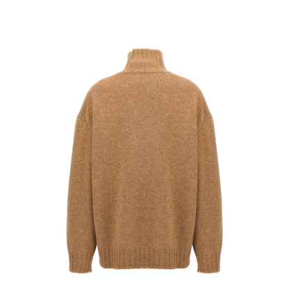 High Neck Sweater Brown