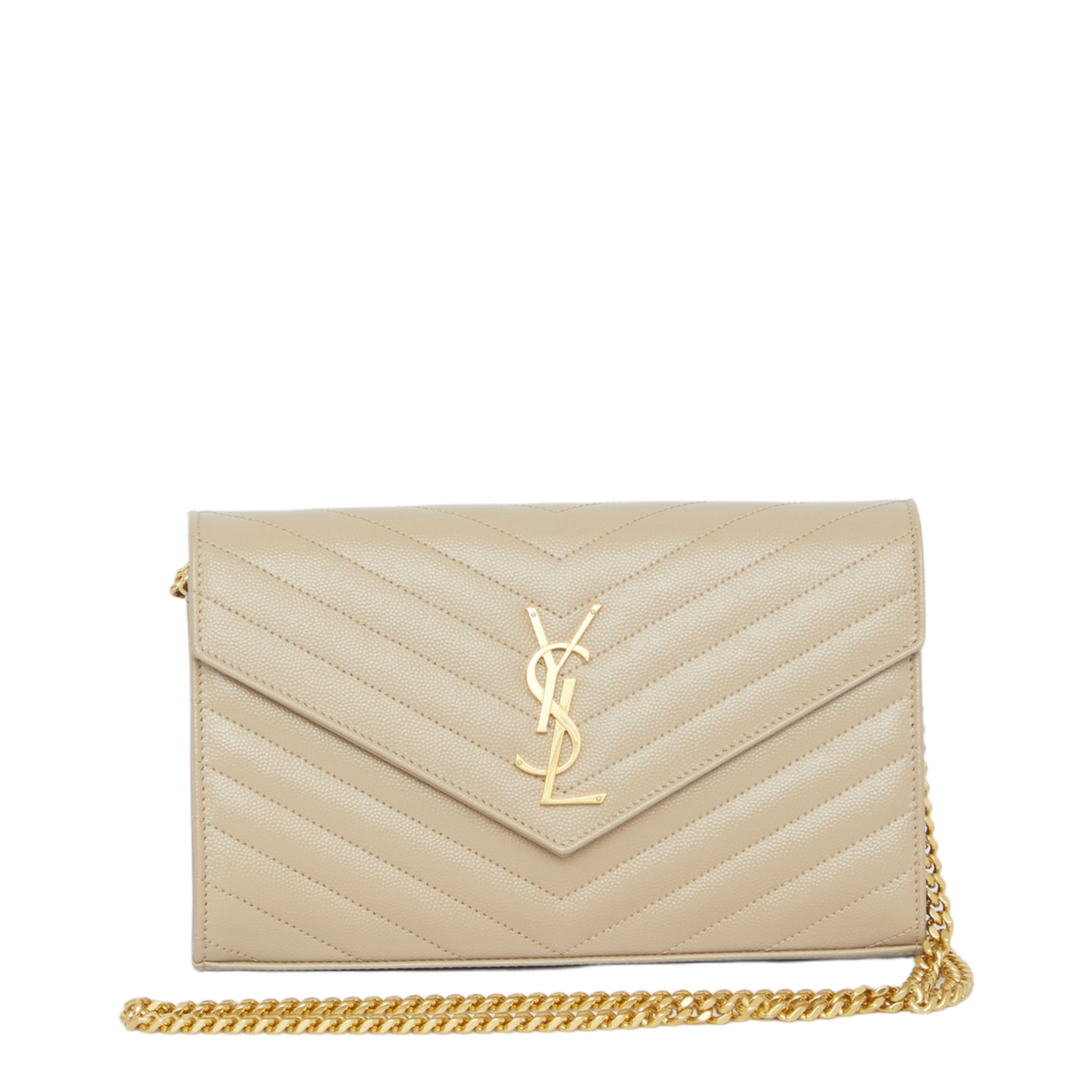 Classic Cassandre Chain Wallet In Grain De Poudre Leather