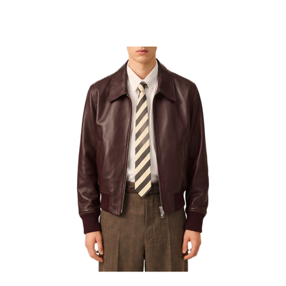 MAYFEYR - Ami Paris - Burgundy Zip Bomber Jacket - HJK850LH0068A235