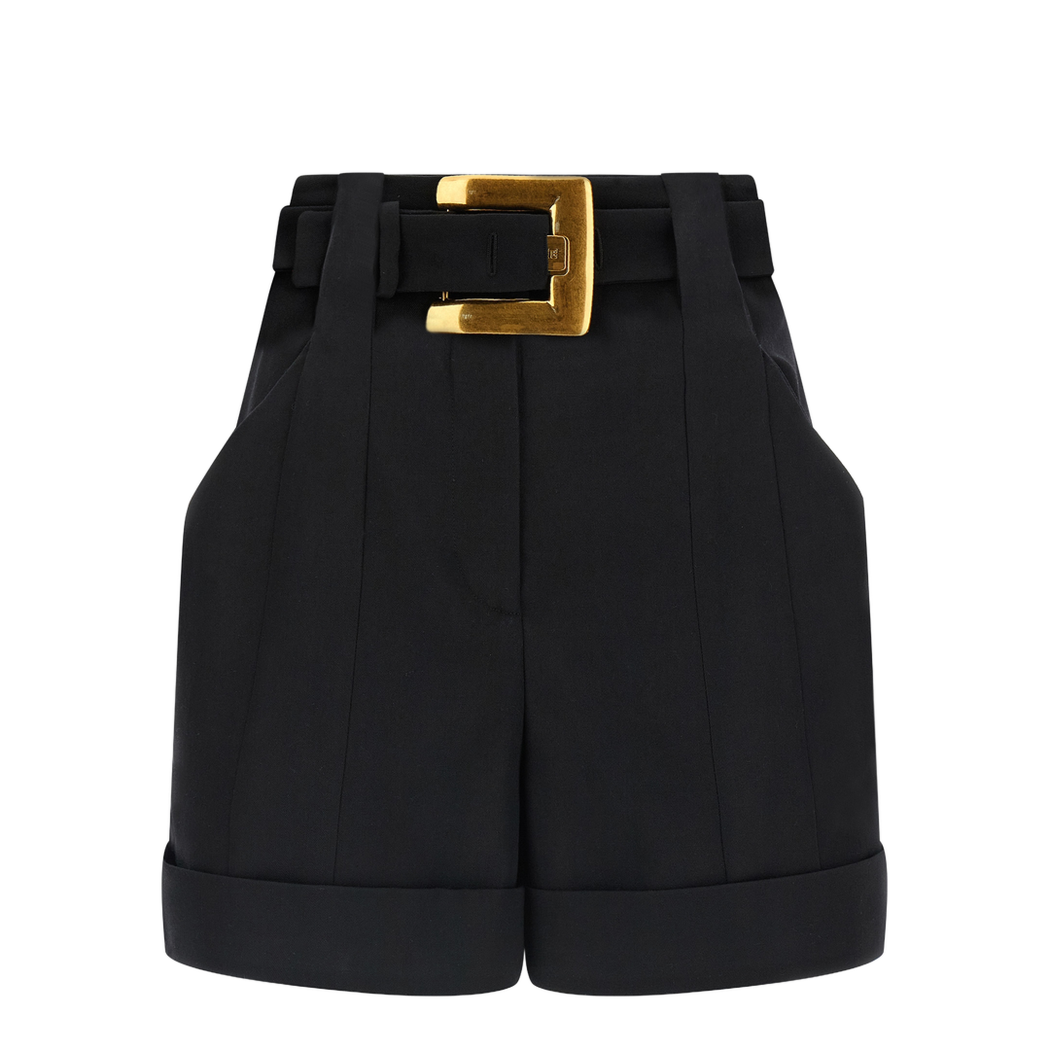 Grain de Poudre Belted Short Black