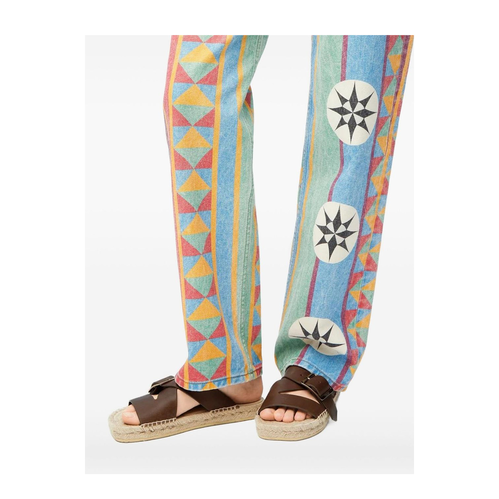 Petal Espadrille Slide in Vegetable-Tanned Calfskin Brown