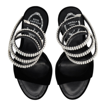 MAYFEYR - Rene Caovilla - Cleo Spark Velvet Heels - C12610105VL01V065