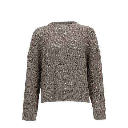 Linen Knitted Sweater Grey