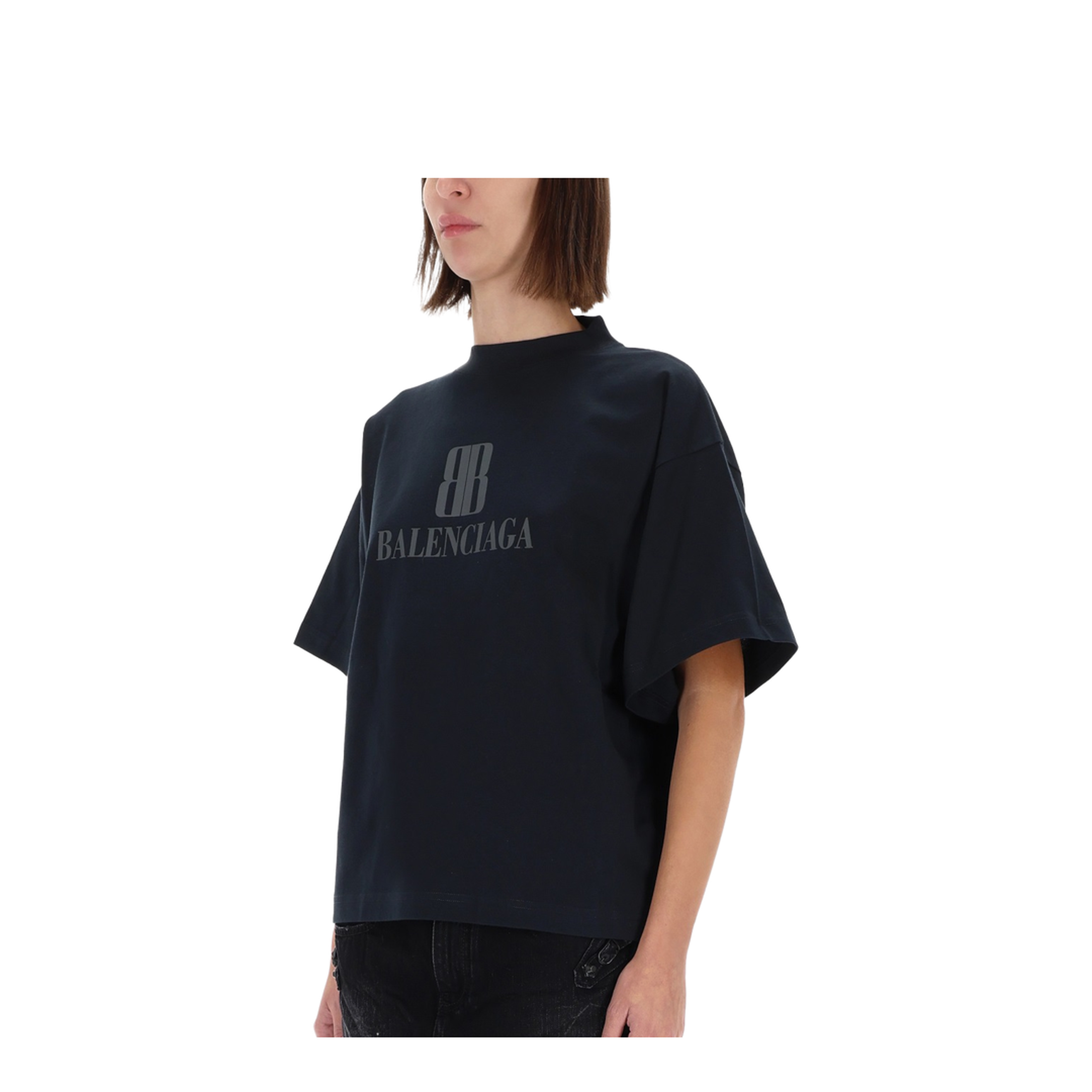 Cropped Nano Bb T-Shirt in Black