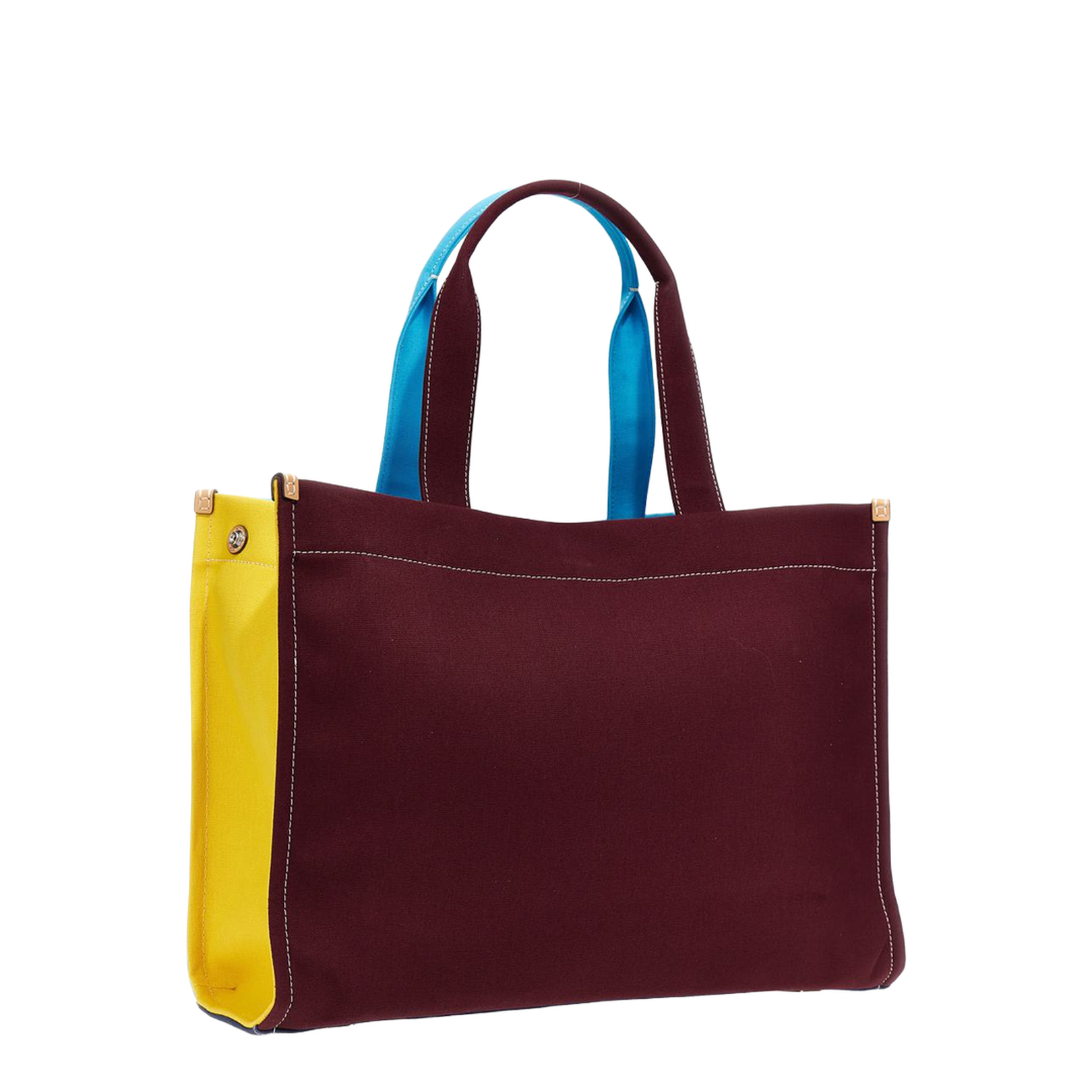 Ella Color-Block Canvas Shopping Bag