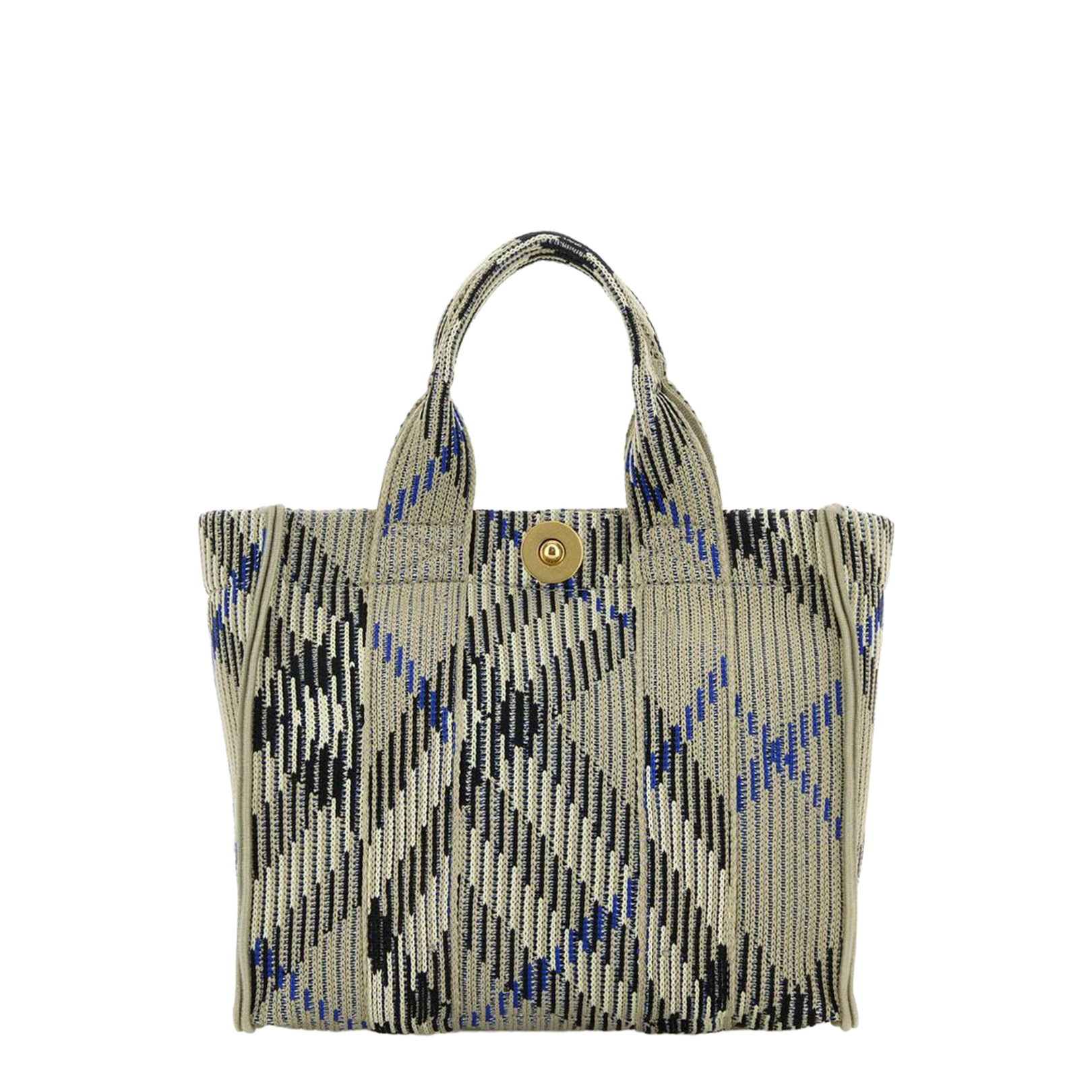 Embroidered Fabric Check Mini Handbag In Lichen