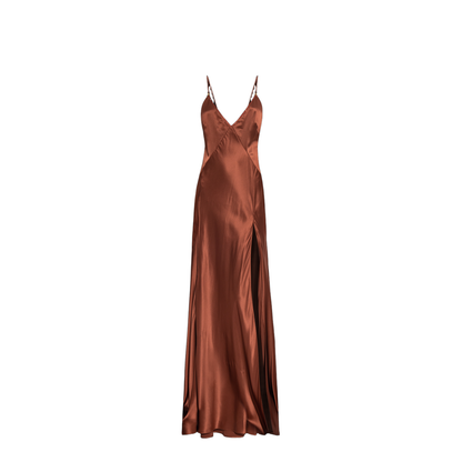 Silk Dress with Spaghetti Straps