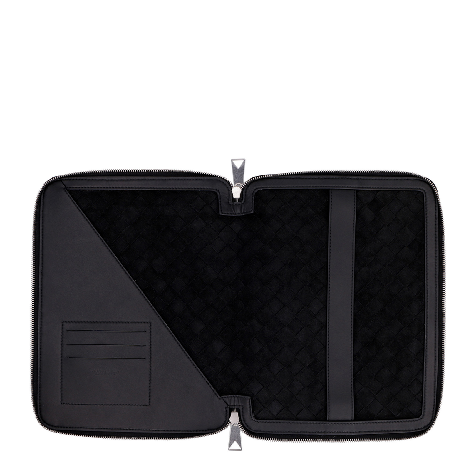 Intrecciato Leather Laptop Bags - Black