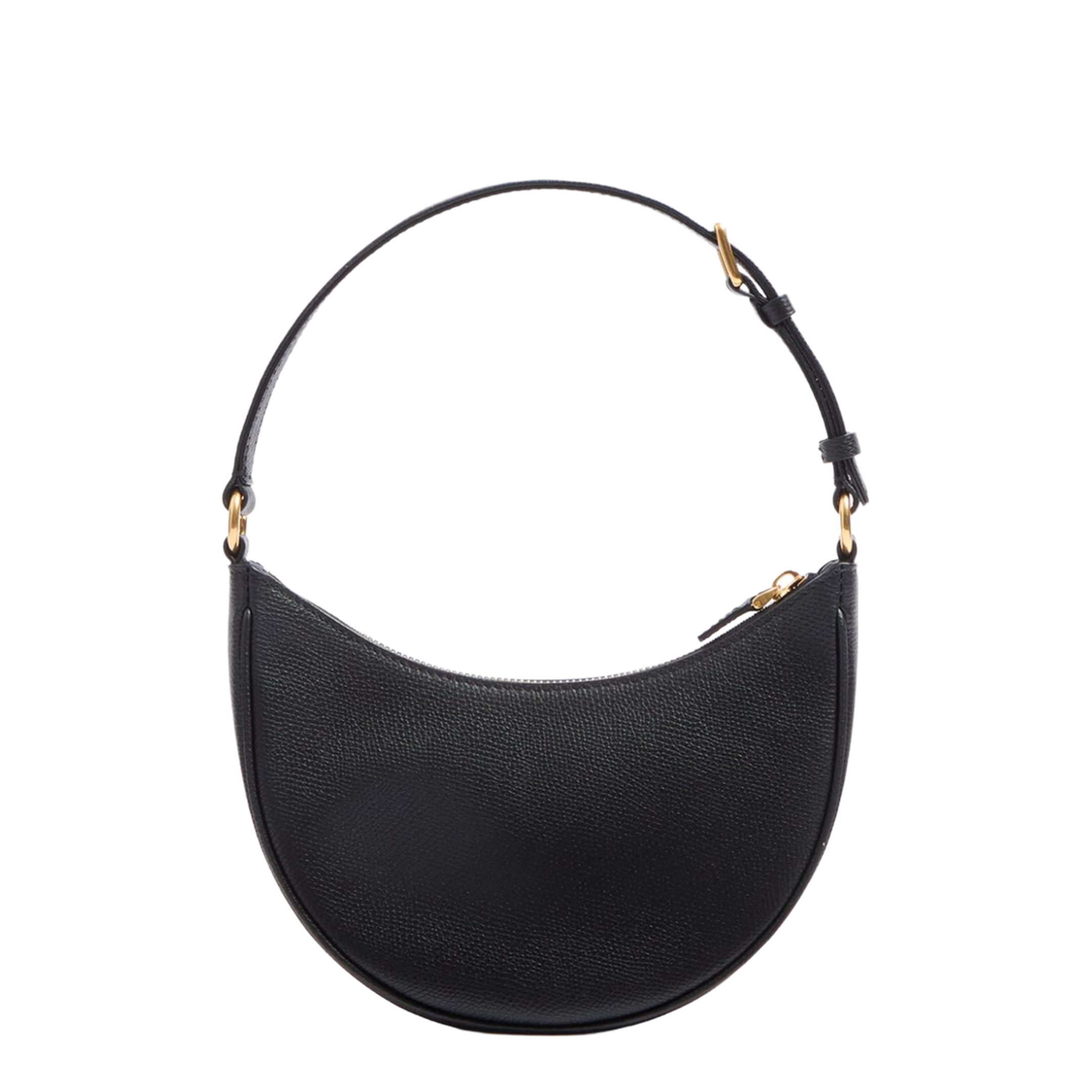 VLogo Signature Leather Mini Shoulder Bag - Black