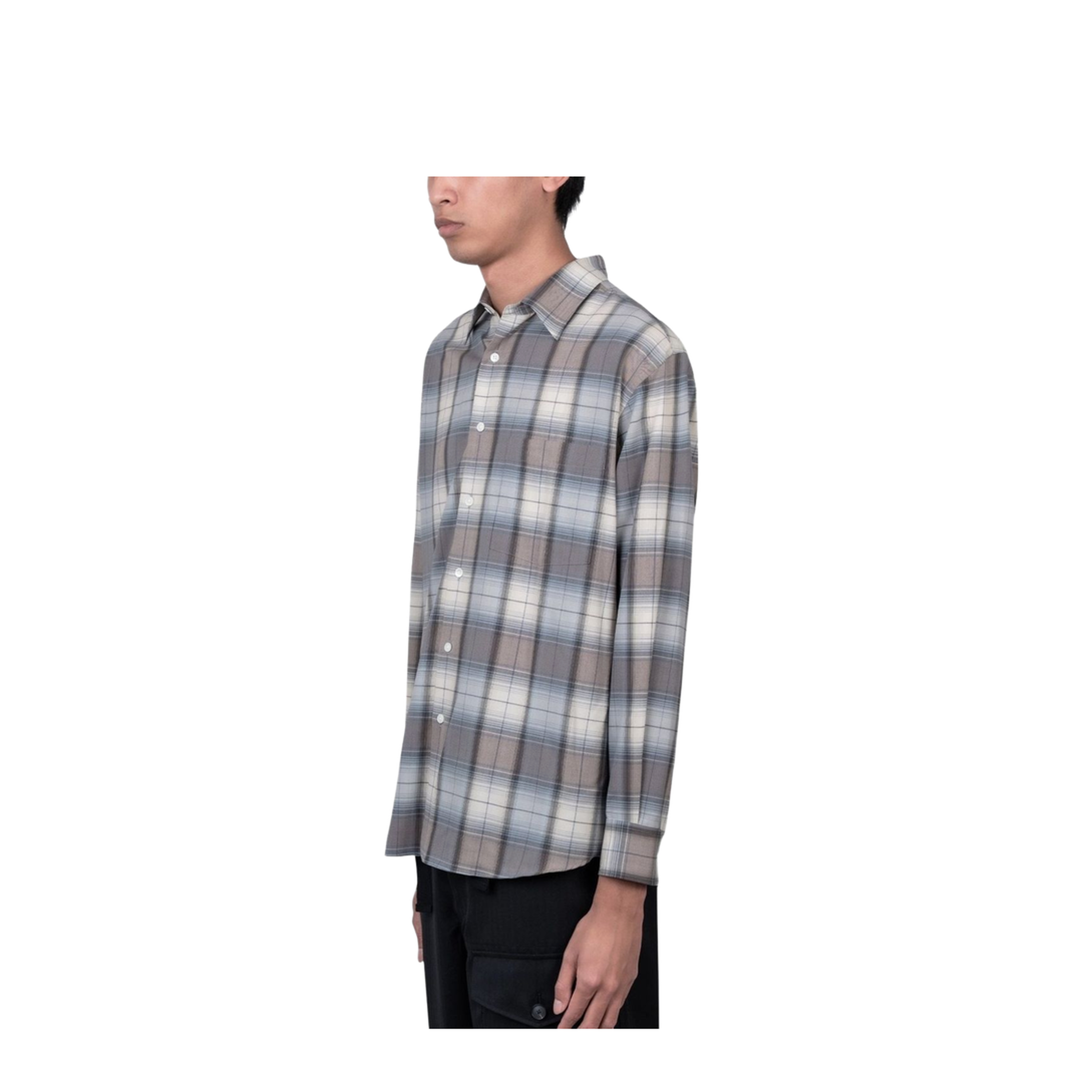 MAYFEYR - Auralee - Shirts - A26SS01LCBLUEGRAYCHECK