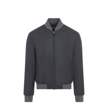 MAYFEYR - CANALI - Charcoal Grey Bomber Jacket - O41103SG03516111