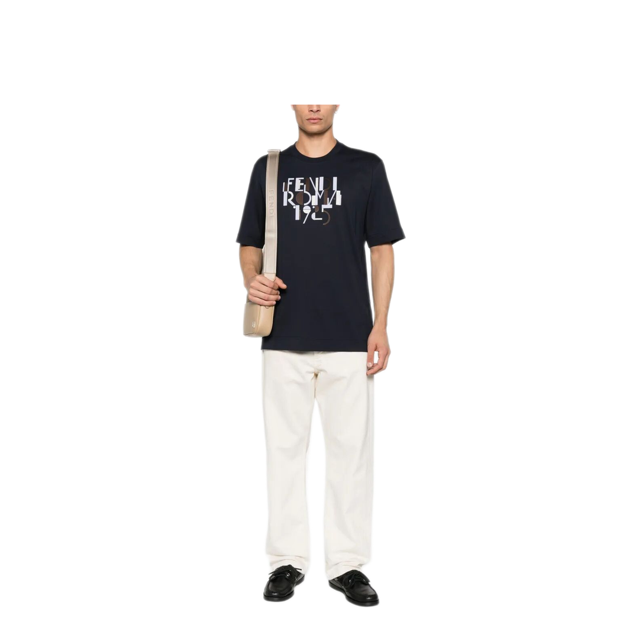 MAYFEYR - Fendi - Roma 1925 Print Cotton T-Shirt - FY0936AVOHF0PTH