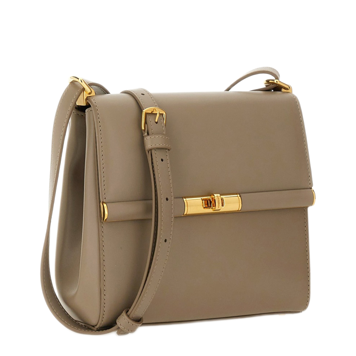 Marlene Calfskin Shoulder Bag - Beige