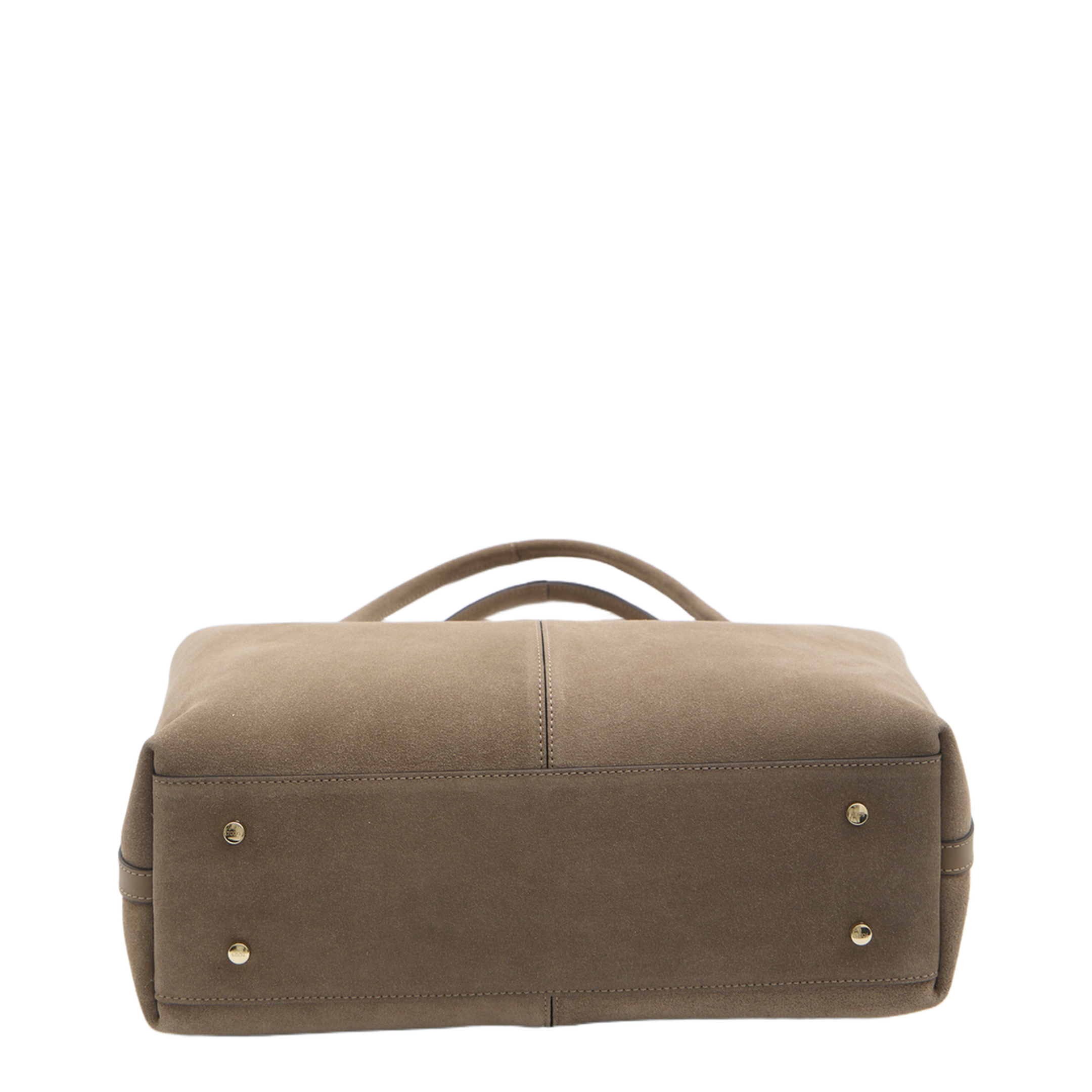 Medium Small Suede Shopping Bag - Beige