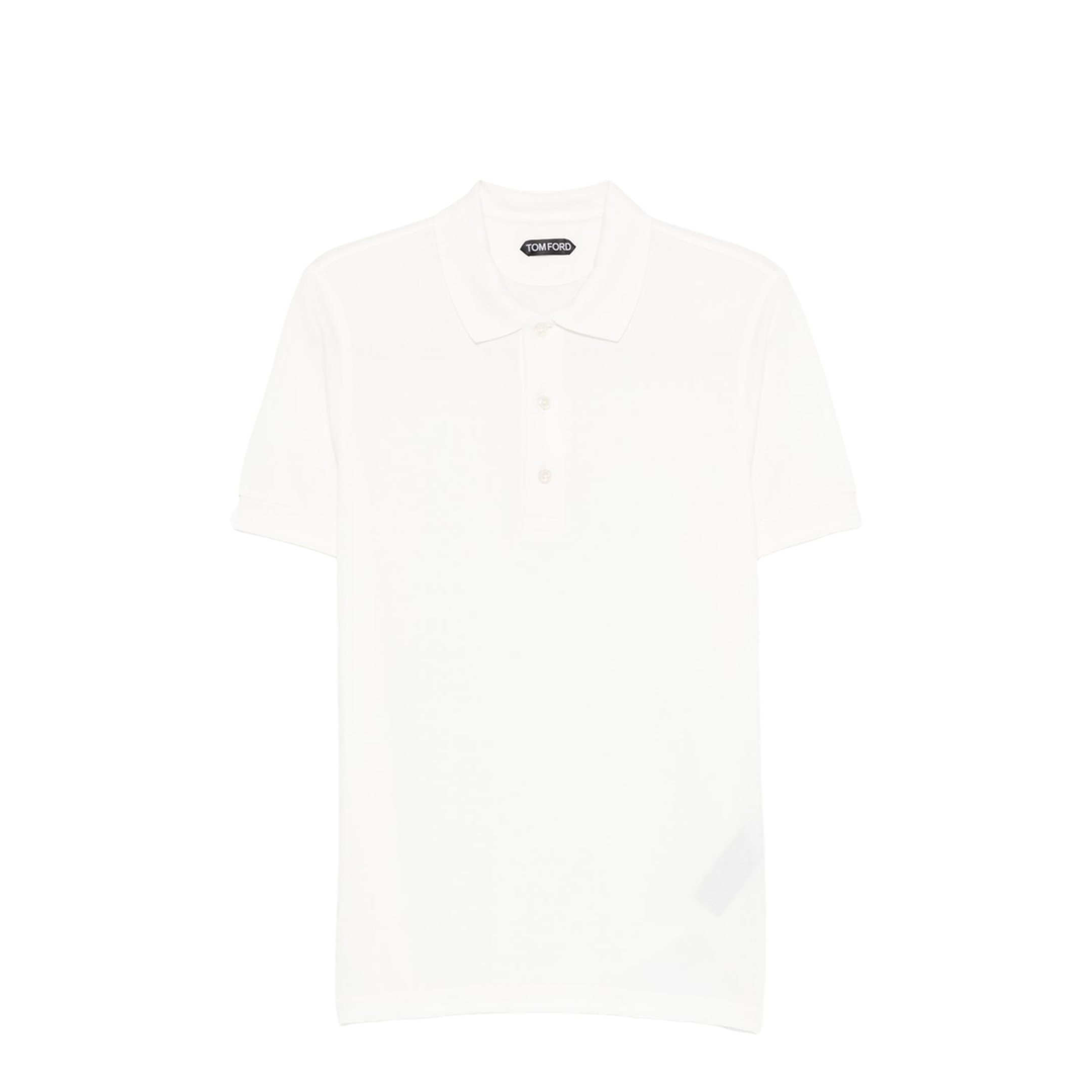 Lyocell Pique Polo Shirt In White