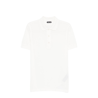 Lyocell Pique Polo Shirt In White