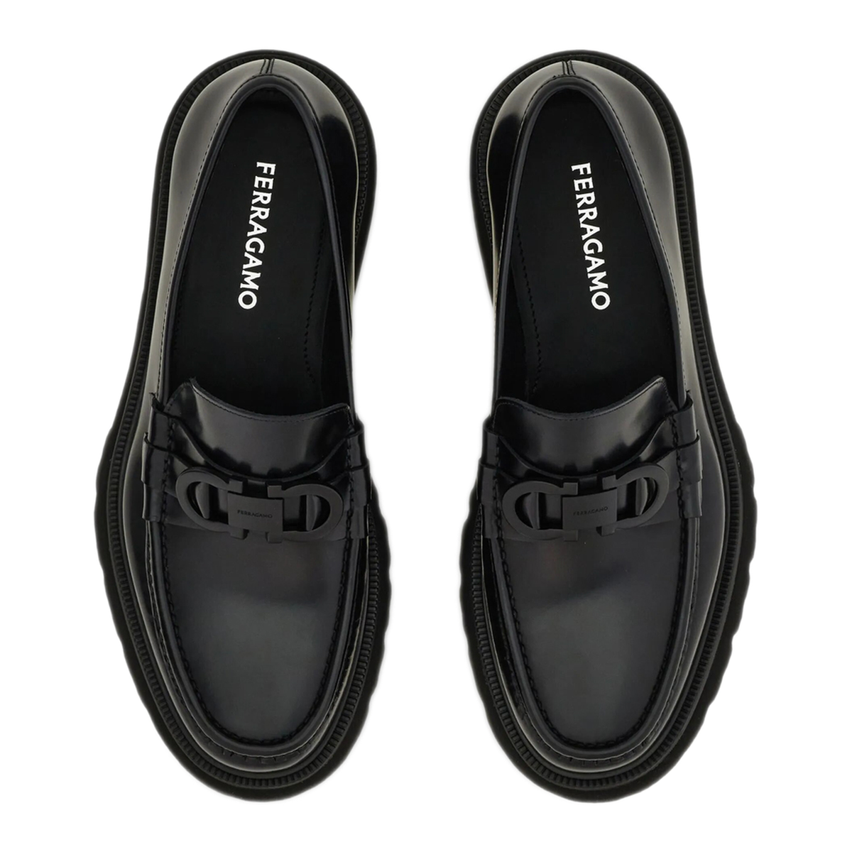 MAYFEYR - Ferragamo - Gancini Ornament Loafers - 0282490794899NERO