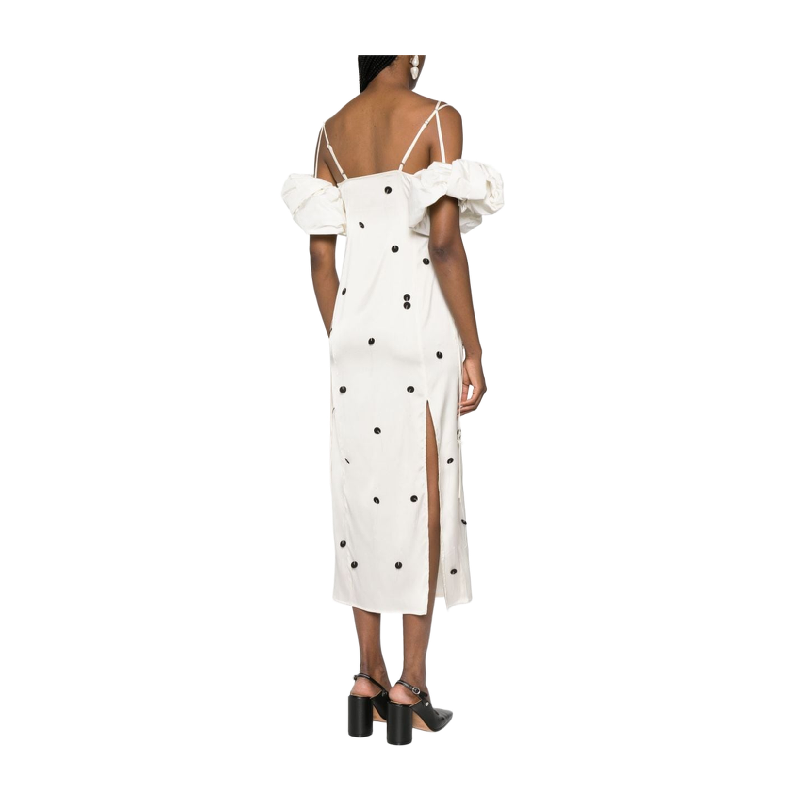 Chouchou Polka-Dot Midi Dress