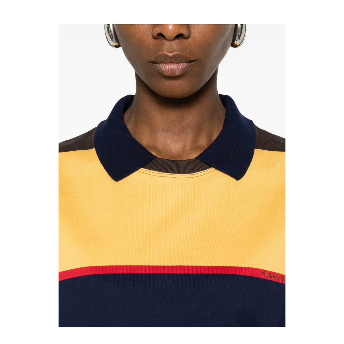 MAYFEYR - Versace - Logo Embroidered T Shirt - 10245071A178906Y520