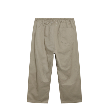 Low-crotch cotton gabardine trousers in beige