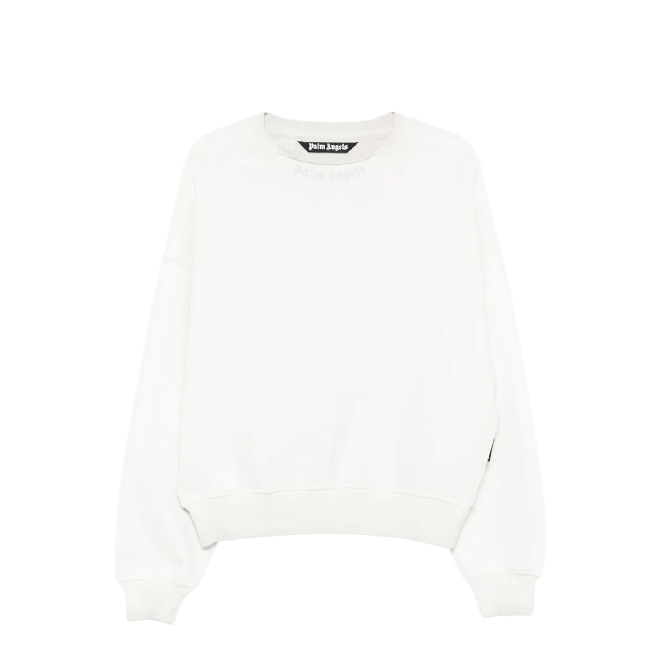 MAYFEYR - Palm Angels - Curved Logo Loose Collar Crew Off White - PMBA08KF25FLE001030B