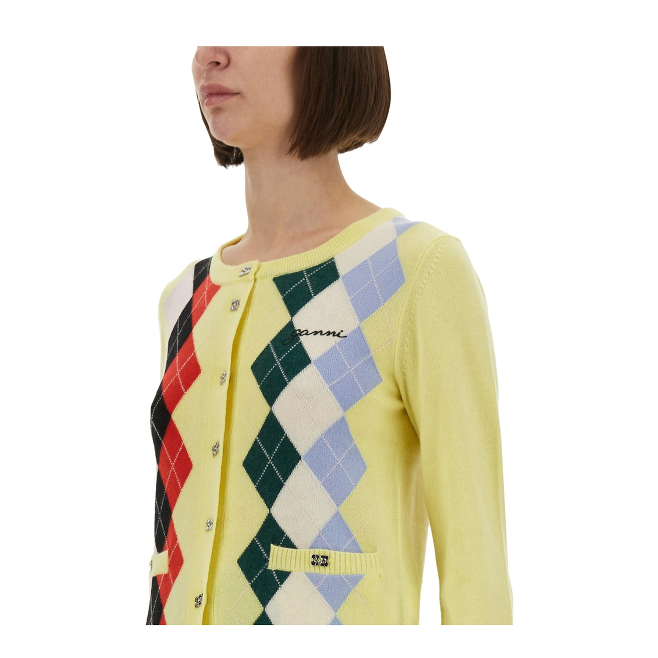 Jacquard Cashmere Cardigan