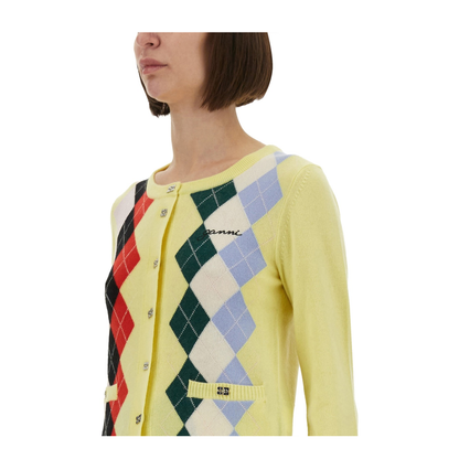 Jacquard Cashmere Cardigan