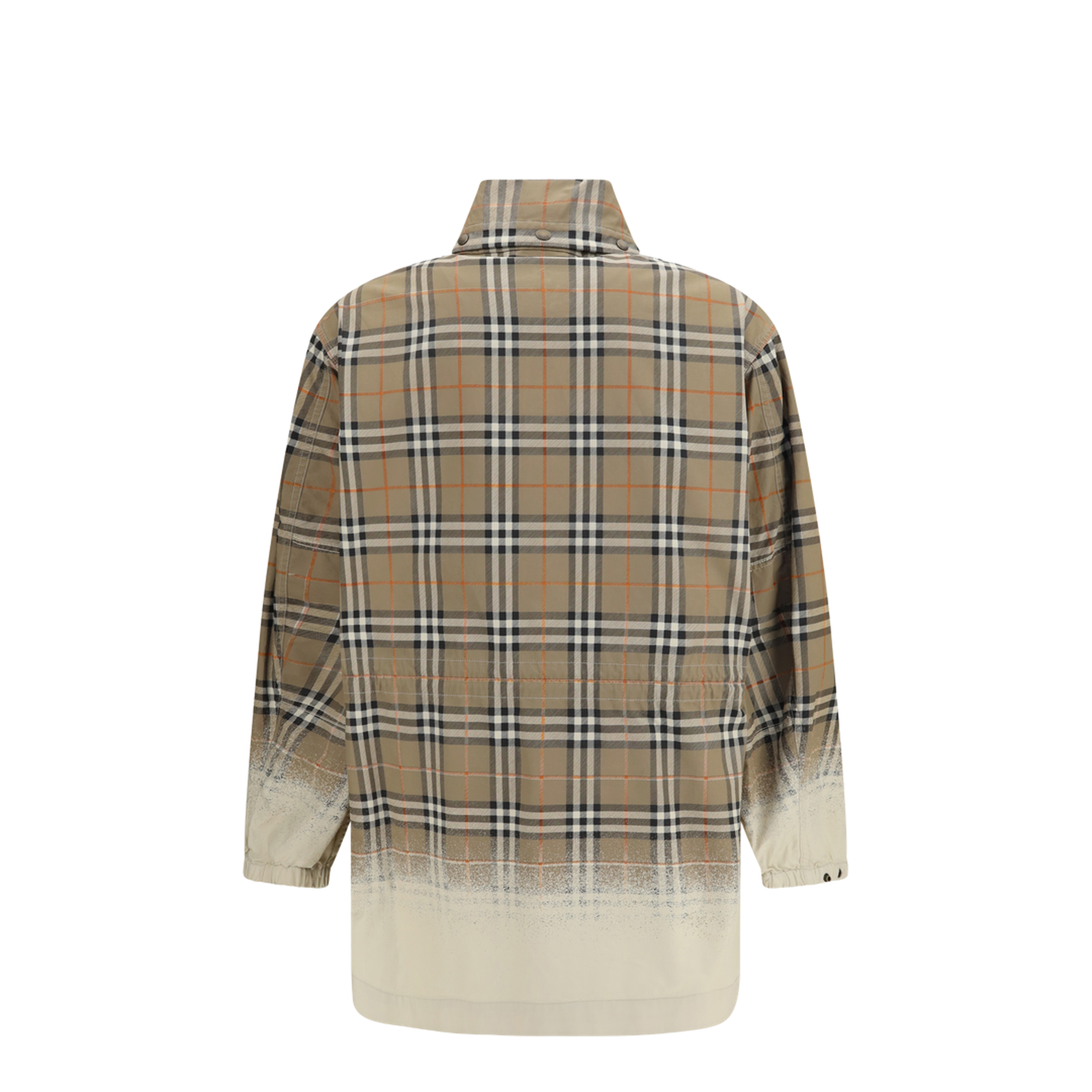 MAYFEYR - Burberry - Gabardine Parka With Faded Check Print - 8126118