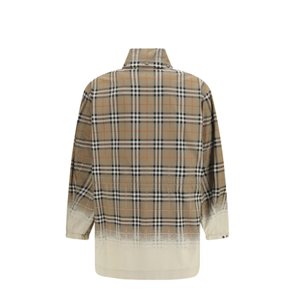 MAYFEYR - Burberry - Gabardine Parka With Faded Check Print - 8126118