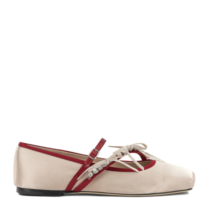 MAYFEYR - Jimmy Choo - Loli Mary Jane Flats - LOLIBALLERINABPZMACARONRUBYRED